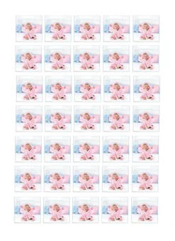 Papel de oblea grueso - 35 fotos iguales en Cuadrados de 3 cm - Impresión personalizada