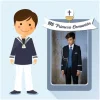 Papel de oblea - Mi Primera Comunión (azul) con foto personalizada 20 cm - Impresión personalizada