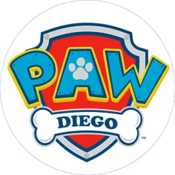 Papel de oblea - Nombre Patrulla Canina 20 cm - Impresión personalizada