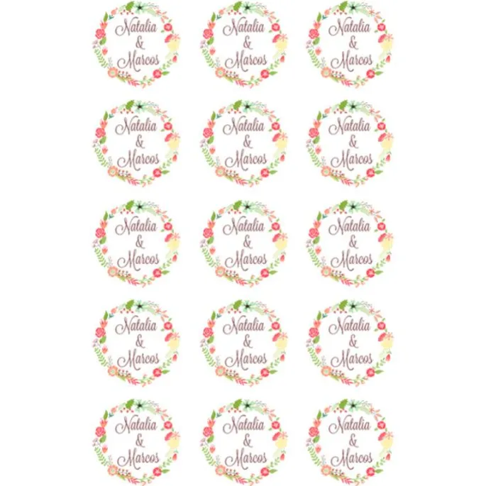 Papel de oblea - Nombres nº 1 - Impresión personalizada