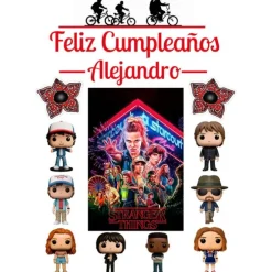 Papel de oblea Stranger Things - Nombre y Rótulo personalizado A4 - Impresión personalizada