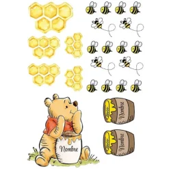 Papel de oblea Winnie the Pooh - Nombre personalizado A4 - Impresión personalizada