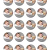 Papel multitransfer para merengues, chocolate e isomalt - 20 fotos iguales en Círculos de 4 cm - Impresión personalizada