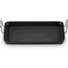 Parrilla lisa antiadherente TNS PRO rectangular 25 x 35 cm - Aluminio forjado - Le Creuset