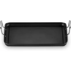 Parrilla lisa antiadherente TNS PRO rectangular 25 x 35 cm - Aluminio forjado - Le Creuset