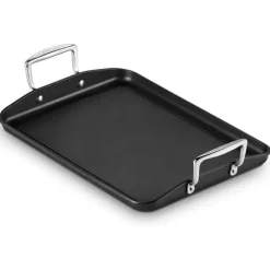 Parrilla lisa antiadherente TNS PRO rectangular 25 x 35 cm - Aluminio forjado - Le Creuset