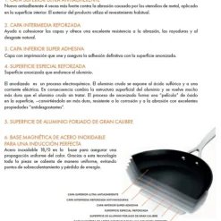 Parrilla lisa antiadherente TNS PRO rectangular 25 x 35 cm - Aluminio forjado - Le Creuset