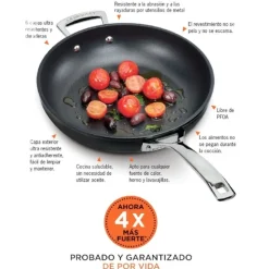Parrilla lisa antiadherente TNS PRO rectangular 25 x 35 cm - Aluminio forjado - Le Creuset