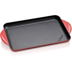 Parrilla lisa rectangular cereza 31,5 cm - Hierro fundido - Le Creuset
