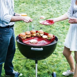 Parrilla para hamburguesas roja 38 cm - Cerámica - Emile Henry + REGALO cajas