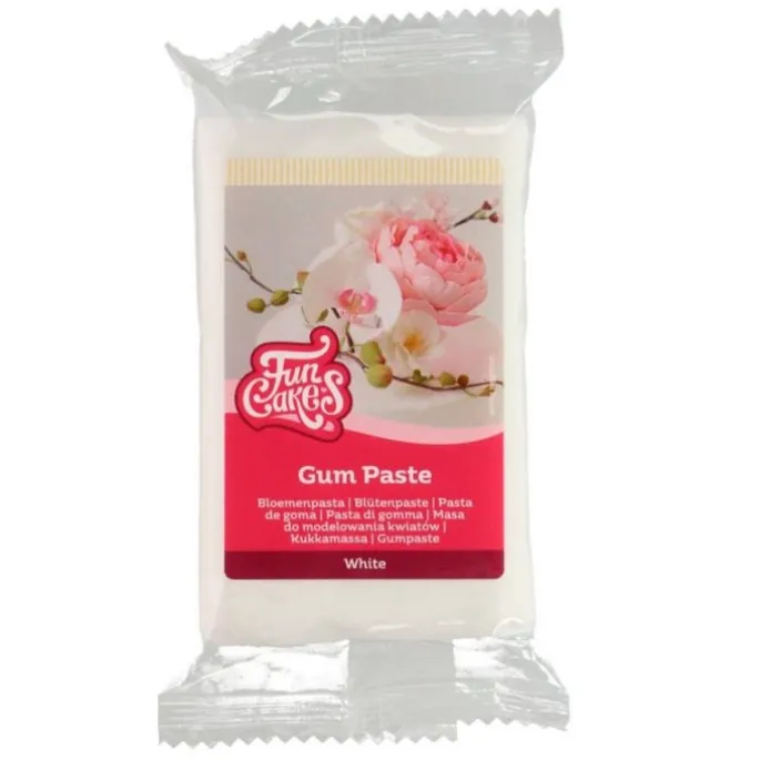 Pasta de goma blanca 250 g - Sin gluten - Funcakes
