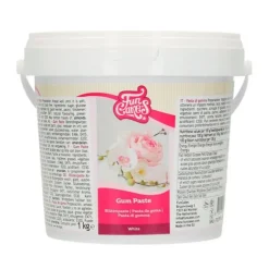 Pasta de goma blanca 1 kg - Sin gluten - Funcakes