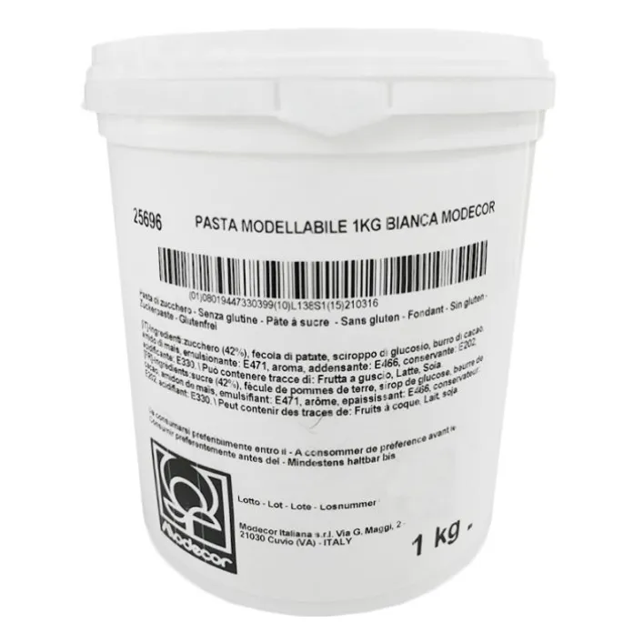 Pasta de modelado blanca 1 kg - Sin gluten - Modecor