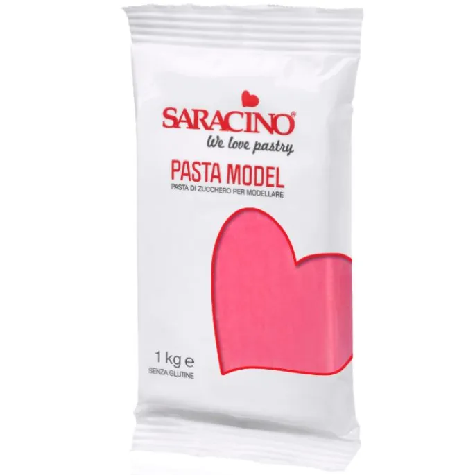 Pasta para modelar fucsia 1 kg - Sin gluten - Saracino