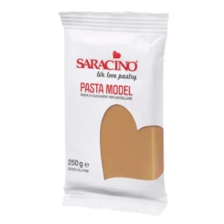 Pasta para modelar marrón dorado 250 g - Sin gluten - Saracino