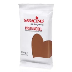 Pasta para modelar marrón 250 g - Sin gluten - Saracino