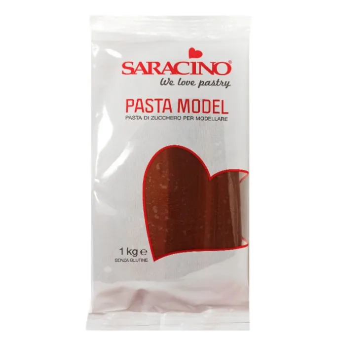 Pasta para modelar marrón 1 kg - Sin gluten - Saracino