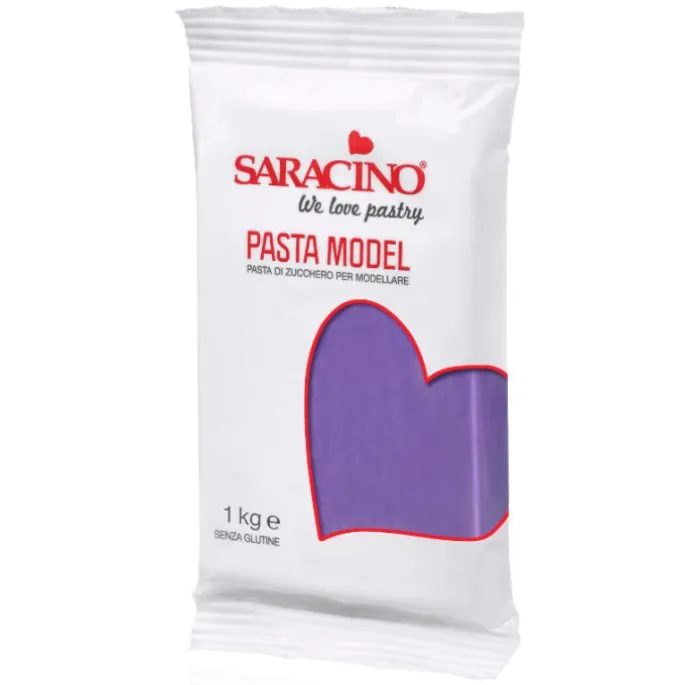 Pasta para modelar morado 1 kg - Sin gluten - Saracino