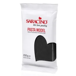 Pasta para modelar negra 250 g - Sin gluten - Saracino