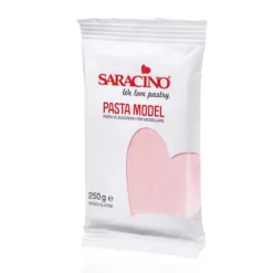 Pasta para modelar rosa bebé 250 g - Sin gluten - Saracino