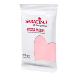 Pasta para modelar rosa 250 g - Sin gluten - Saracino