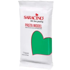 Pasta para modelar verde 1 kg - Sin gluten - Saracino