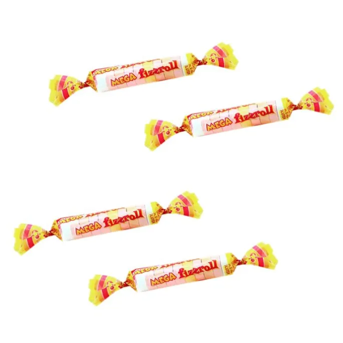 Pastillas de caramelos Mega Fizz Roll (200 uds) - Sin gluten - JL