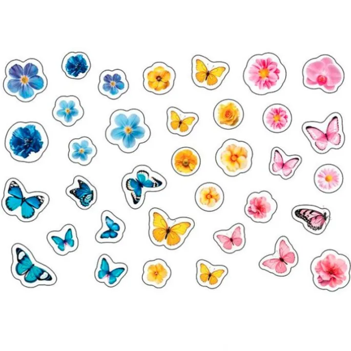 Pegatinas Decor Stickers mariposas y flores (35) - Sin gluten - Modecor
