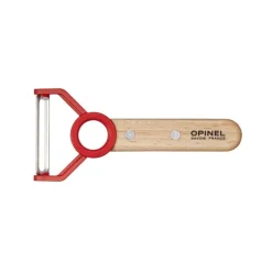 Pelador Le Petit Chef con mango de madera haya 13,5 cm - Acero inoxidable - Opinel