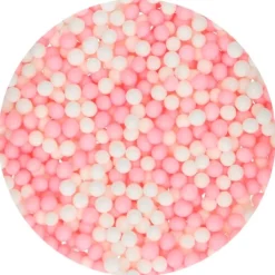Perlas de azúcar blancas y rosas 60 g - Funcakes