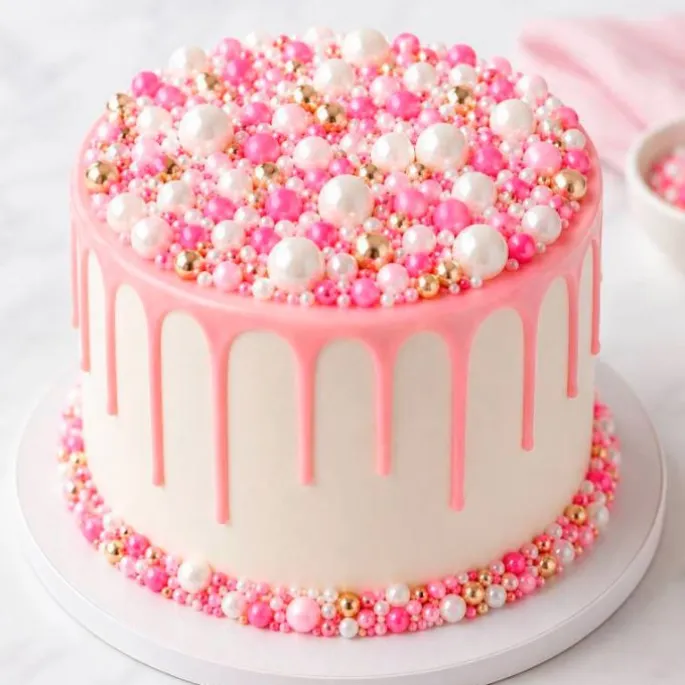 Perlas de azúcar Pink Glam Mix 90 g - Azucren