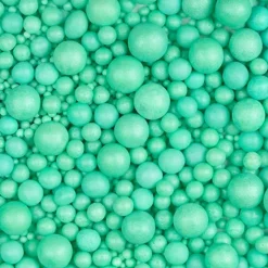 Perlas de azúcar varios tamaños azul celeste 100 g - Sin gluten - Modecor
