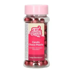 Perlas de chocolate burdeos 70 g - Funcakes