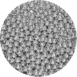 Perlas de chocolate crujiente plata metalizado 60 g - Funcakes