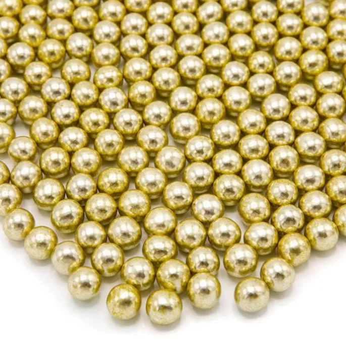 Perlas de chocolate doradas Gold Metallic Choco 90 g - Happy Sprinkles