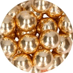 Perlas de chocolate doradas metalizadas XXL 130 g - Funcakes