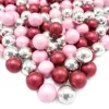 Perlas de chocolate rojas, rosas y plateadas XOXO XXL 130 g - Happy Sprinkles