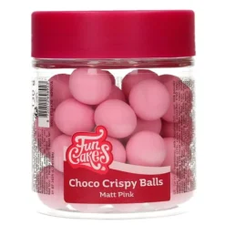 Perlas de chocolate rosa mate XXL 130 g - Funcakes