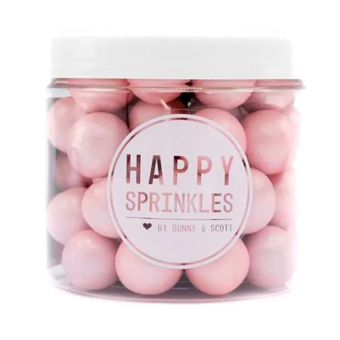 Perlas de chocolate rosas Pink Choco XXL 130 g - Happy Sprinkles