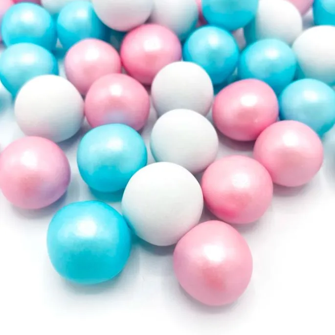 Perlas de chocolate rosas y azules Maybe Baby XXL 130 g - Happy Sprinkles