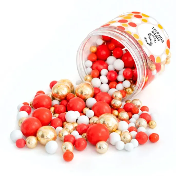 Perlas de chocolate y azúcar Christmas Bells Navidad 170 g - Super Streusel