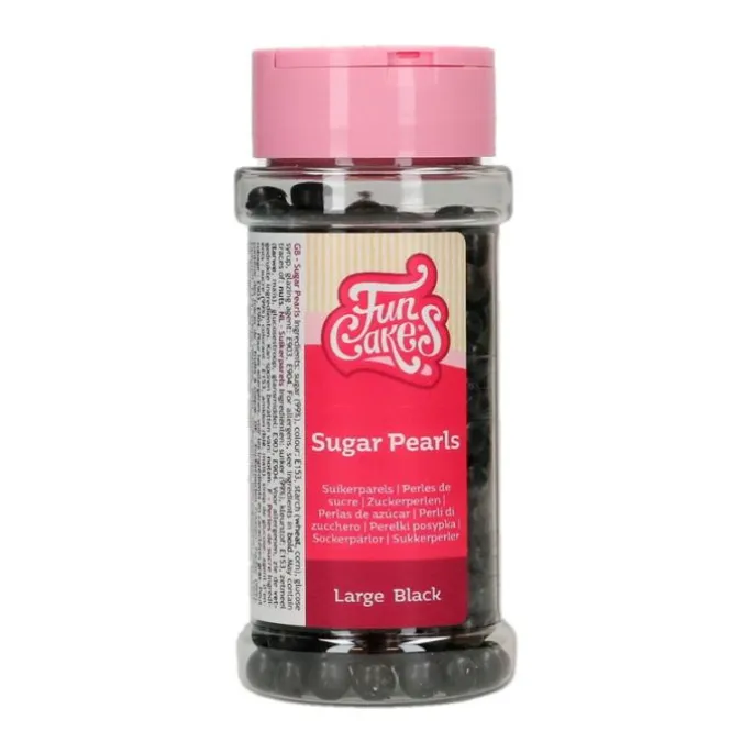 Perlas grandes negras 80 g - Funcakes
