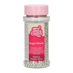 Perlas plateadas 80 g - Funcakes