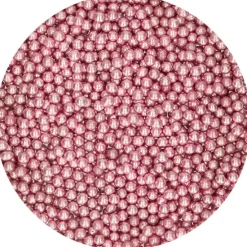 Perlas rosas metalizadas 80 g - Funcakes