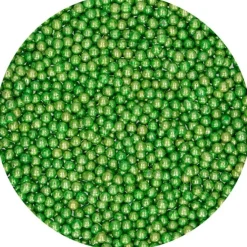 Perlas verdes metalizadas 80 g - Funcakes