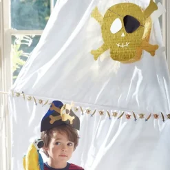 Piñata de calavera Pirates Bounty - Meri Meri + REGALOS globo foil y vela