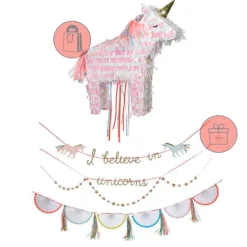 Piñata de Unicornio 46 cm - Meri Meri + REGALO guirnalda