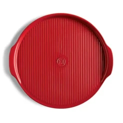 Piedra para pan y pizza grill roja 37 x 3 cm - Cerámica - Emile Henry