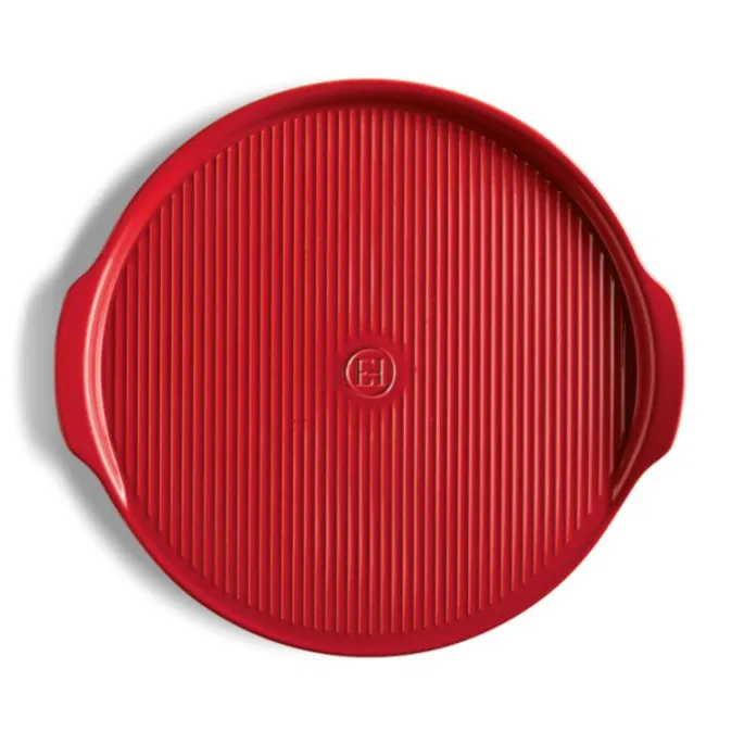 Piedra para pan y pizza grill roja 37 x 3 cm - Cerámica - Emile Henry