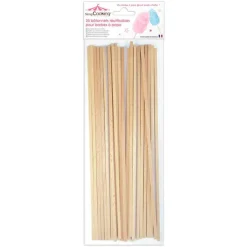 Pilares de madera para tartas - palitos para algodón de azúcar (25) - ScrapCooking